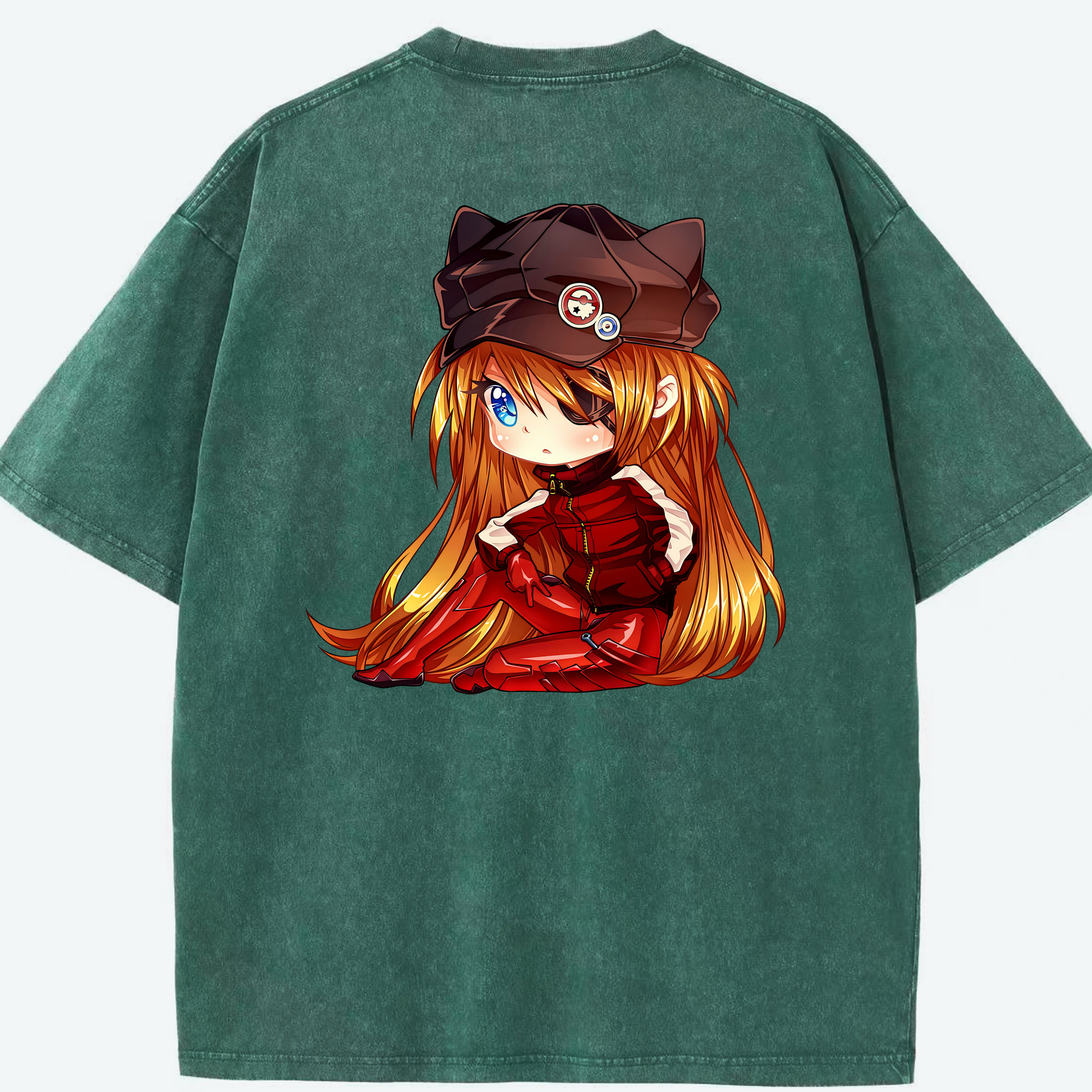 （画像用） EVA 新世紀エヴァンゲリオン 綿100% ヴィンテージ風 半袖Tシャツ（背面プリント）